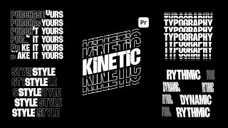 Kinetic Typography Premiere Pro Tutorial [upl. by Ellimac]