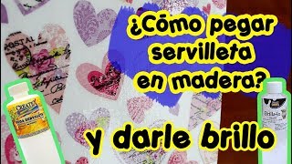 ¿Cómo hacer un Decoupage perfecto y darle brillo con productos Createx [upl. by Ahsitak]