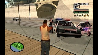 GTA SAN ANDREAS PC  CJ VS POLICE 36 [upl. by Collyer]