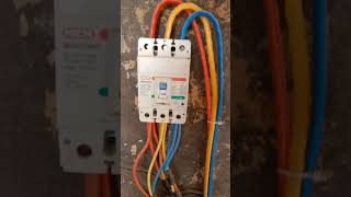 MCCB 3 phase braker wiring viral electrical shorts video [upl. by Grimaud]