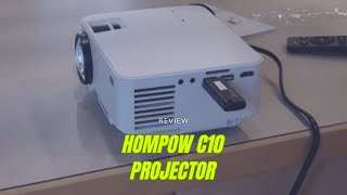 Review HOMPOW C10 Projector Native 1080P Full HD Bluetooth Projector with Speaker [upl. by Louanne]