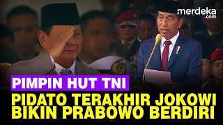 FULL Presiden Jokowi Terakhir Pimpin HUT ke79 TNI Bikin Prabowo Sampai Berdiri [upl. by Nnaeirual]