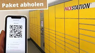 DHL Packstation Paket abholen mit QRCode [upl. by Tayyebeb]