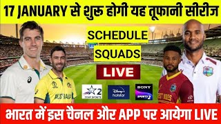 Australia vs West Indies 2024 Schedule Squad Timing amp Live Streaming  AUS vs WI 2024 Schedule [upl. by Ahsenac]