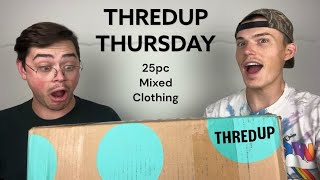 ThredUp Thursday 25 Piece Mixed Clothing Mystery Rescue Box Was it Worth It [upl. by Percival]