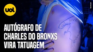 LOUCURA NO UFC CHARLES DO BRONXS ETERNIZADO NA PELE DE FÃ [upl. by Anegroeg]