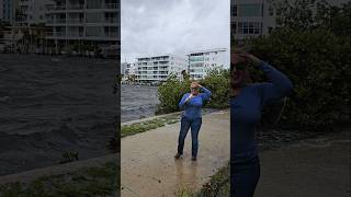 streets at risk of flooding in downtown Sarasota hurricane hurricanehelene tropicalstorm prep s [upl. by Dalis]