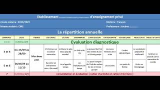 La répartition annuelle du programme  Le nouveau Vivre le français  Niveau CM2 [upl. by Zimmerman]