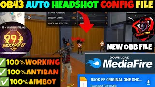 OB45 Auto Headshot Config File FF Aimbot  Aimlock Headshot Config File Free Fire Max Mediafire ✅ [upl. by Stanley]