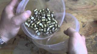 lubing and sizing bullets  Part 1 tumble lubingmov [upl. by Jock]