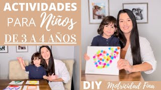 ACTIVIDADES PARA NIÑOS DE 3 A 4 AÑOS  MOTRICIDAD FINA  CATHY TIPS [upl. by Yzzik]