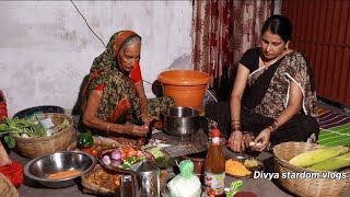 हमारे रात के Dinner मे बनने वाला है मंचूरियन और रोटी  Manchurian Recipe At Village Home [upl. by Ainod]