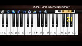 Dvorak  Largo New World Symphony by the Piano 🎹 [upl. by Vito]