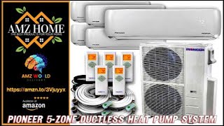 Describing Pioneer 5Zone Ductless Heat Pump System Amazon [upl. by Dawn450]