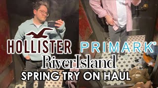 HOLLISTER RIVER ISLAND AND PRIMARK TRY ON HAUL  mens fashion [upl. by Hafeetal]