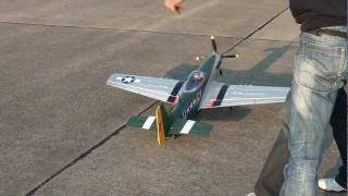 RC MUSTANG P51 CrashMP4 [upl. by Consolata747]