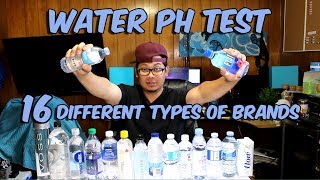 16 BRANDS WATER pH TEST EXPERIMENT 2017 [upl. by Zara895]