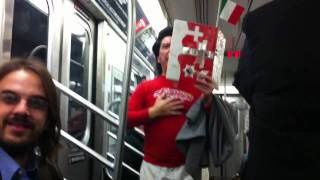 Earth Angel  Crazy man in NYC Subway Part 1 [upl. by Sherill194]