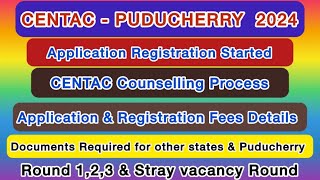 CENTAC Puducherry  MBBS 2024 Counselling Process  Step by Step Application Registration Started [upl. by Danais824]