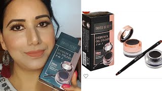 Swiss beauty eyebrow and gel eyeliner Review By beautymaniawith Ritu [upl. by Hanafee]