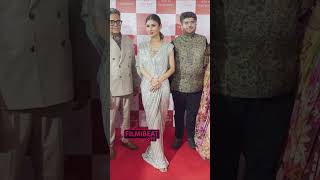 Mouni Roy steals the spotlight in a beautiful shimmer saree shorts mouniroy trending spotted [upl. by Mat]