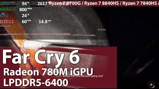 FAR CRY 6 on Radeon 780M Ryzen 7 8700G Ryzen 7 8840HS Ryzen 7 7840HS ect Gameplay Test [upl. by Susanetta]