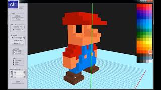 JustVoxel Demo  Super Mario voxel model [upl. by Nylasor318]