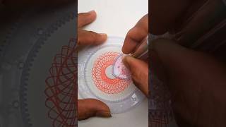 Part 617  Incredible Bright Red Color Pattern spirograph spirographdrawing satisfying shorts [upl. by Serafina]