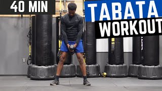 40 MIN  TABATA Workout  ONE DUMBBELL WORKOUT HOME WORKOUT  INTENSE WORKOUT 🔥 [upl. by Esmond477]