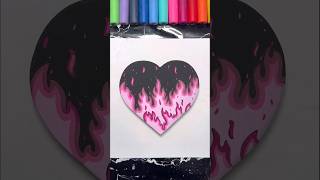 Pink Flames with Paint Markers 🔥✨💕 visualart [upl. by Ecirahs]