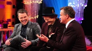 Hugh Bonneville justifies his red lips on Top Gear  The Graham Norton Show Episode 16  BBC One [upl. by Ailecara]