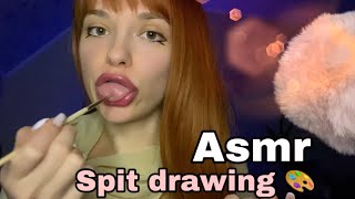 Asmr  inaudible spit painting your portrait [upl. by Ami]