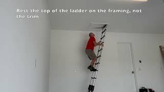 Home inspection How to open hatches w an extendable ladder [upl. by Necyla]