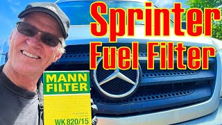 Mercedes Sprinter Van Fuel Filter Replacement [upl. by Noreen]