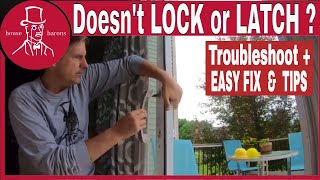 How to Fix Sliding Glass Door Lock  Pella Patio Door Wont Latch [upl. by Stallworth]