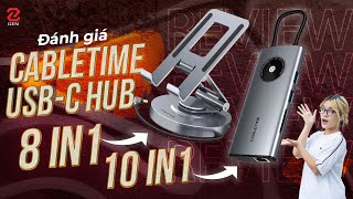 Đánh giá CABLETIME USBC Hub tính năng thông minh 1 chạm sạc 100W xoay 360 độ [upl. by Wylie]