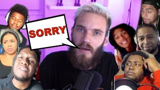 YOUTUBERS REACTIONS TO PEWDIEPIE SAYING THE N WORD [upl. by Damien612]