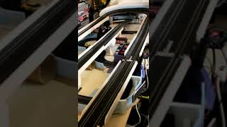 Lamborghini Cop Car Flips Over In Dead Mans Curve Carrera Go 143rd Scale Slot Racing System [upl. by Eiltan]