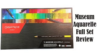 Caran dAche Museum Aquarelle Watercolour Pencils Full 76 Set Review Are They Worth the Money [upl. by Hayila493]