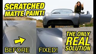 Can I Fix a HUGE SCRATCH in MATTE PAINT with DIY Methods after a Drunk Cyclist DAMAGES my SUPERCAR [upl. by Asilahs830]