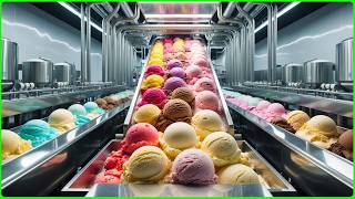 How Ice Cream Is Made in a Mega Factory With Modern Technology [upl. by Ahsital]