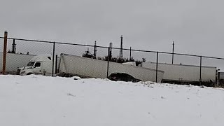 Bad Weather in Wyoming Interstate 80 Trucking [upl. by Fancie]