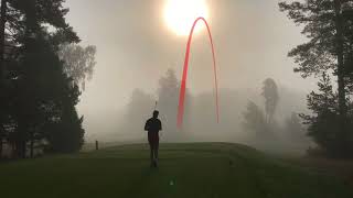 Epic full round of golf in 12 min in mist amp fog  Saltsjöbadens GK 77 strp 71 3 birdies [upl. by Nojel624]