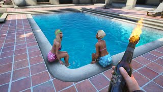 GTA 5  Fire Bottle vs NPCs Ragdolls Vol14  Euphoria Physics Ragdolls [upl. by Cloots]