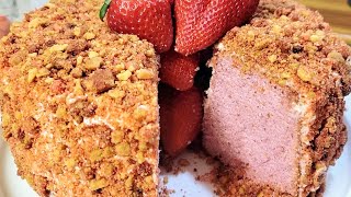 STRAWBERRY CRUNCH POUND CAKE Step by Step [upl. by Corny]