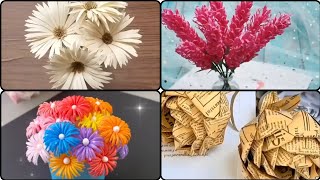 beautiful flowers 🌺🌹 Dey pepar flowers  simple craft ideas 💡 [upl. by Llenreb]