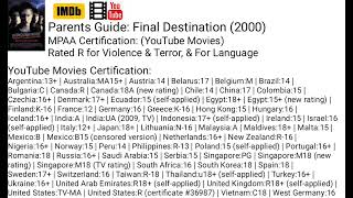 Final Destination 2000 imdb movie poster  YouTube Movies [upl. by Eiresed]