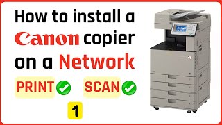 Part 14  IP address setting  Install CANON copier on a Network for printing and scanning [upl. by Edivad859]