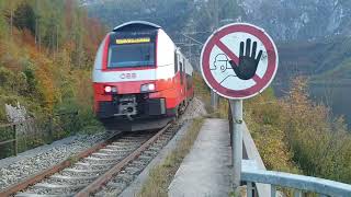 Abfahrt der ÖBB REX4414 AttnangPuchheim  StainachIrdning im Hallstatt 28102023 [upl. by Kurtz]