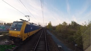 Train Cab Ride NL  Hoofddorp – Schiphol – Amsterdam  SLT Sprinter  April 2017 [upl. by Imoyaba704]